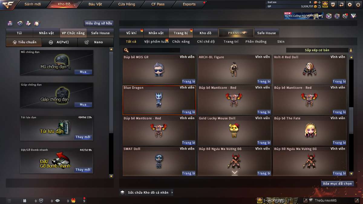 shop acc cf uy tin gia re